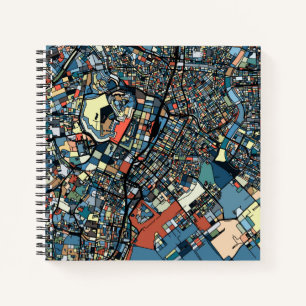 Carnet Carte de Tokyo colorée
