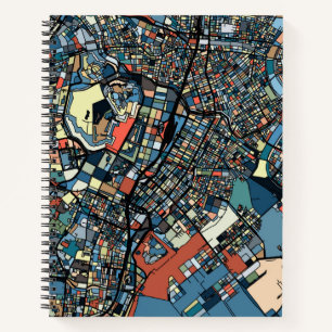 Carnet Carte de Tokyo colorée