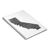 Carnet Carte de typographie de la Californie (Côté Droit)