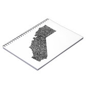 Carnet Carte de typographie de la Californie (Côté gauche)