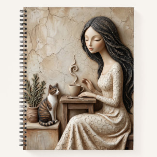 Carnet Carte de vœux Thé et Chat Quiet Studio
