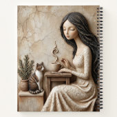 Carnet Carte de vœux Thé et Chat Quiet Studio (Dos)
