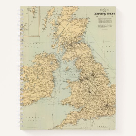 Carnet Carte des chemins de fer, British Isles (Devant)