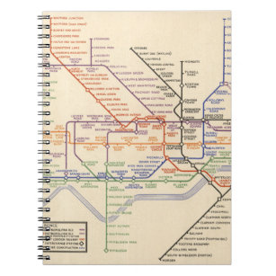 Carnet Carte des chemins de fer souterrains de Londres