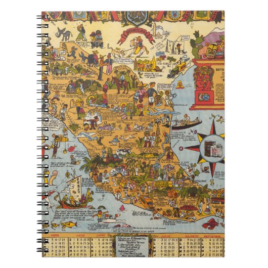 Carnet Carte des États-Unis du Mexique (Devant)