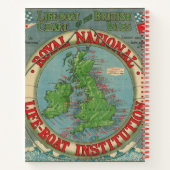 Carnet Carte des îles britanniques - Carte des bateaux à  (Dos)