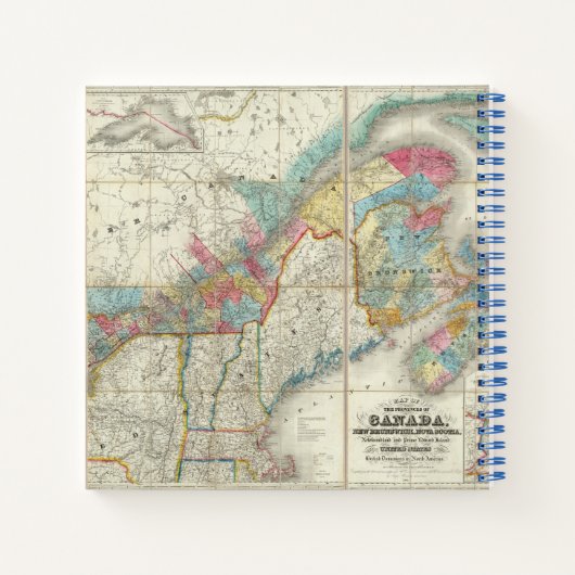 Carnet Carte Des Provinces Du Canada (Dos)