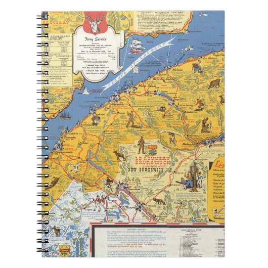 Carnet Carte des Vacanes, Québec, Gaspésie (Canada) (Devant)