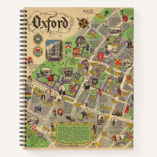 Carnet Carte d'Oxford, Angleterre (Chemins de fer britann (Devant)