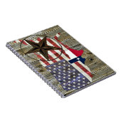Carnet Carte du drapeau de l'État de Texas Lone Star (Côté Droit)
