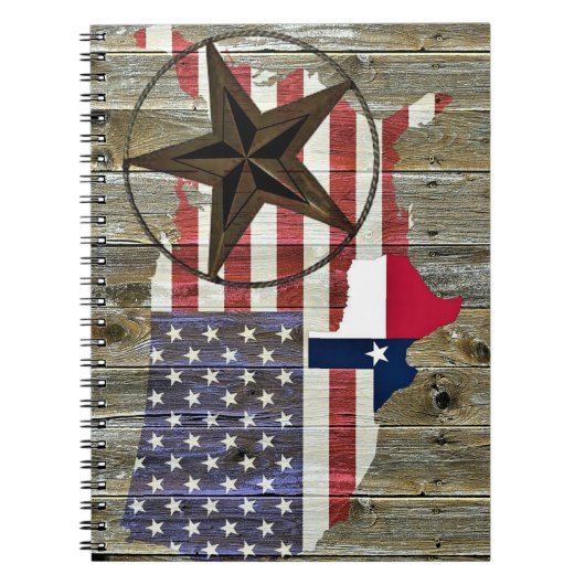 Carnet Carte du drapeau de l'État de Texas Lone Star (Devant)