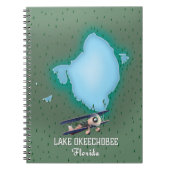 Carnet Carte du lac Okeechobee en Floride. (Devant)