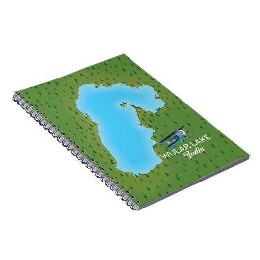 Carnet Carte du lac Wular en Inde (Côté Droit)