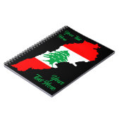 Carnet Carte du Liban avec drapeau (Côté gauche)