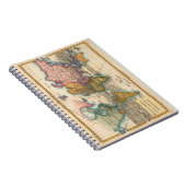 Carnet Carte du monde 1700s Antique (Côté Droit)