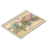 Carnet Carte du monde 1700s Antique (Côté gauche)