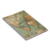 Carnet Carte du monde ancienne vintage (Côté Droit)