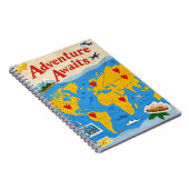 Carnet Carte du monde avec épingles et points de repère (Côté Droit)