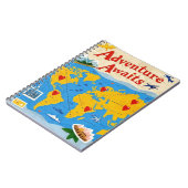 Carnet Carte du monde avec épingles et points de repère (Côté gauche)