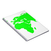 Carnet Carte du monde blanc vert (Côté Droit)