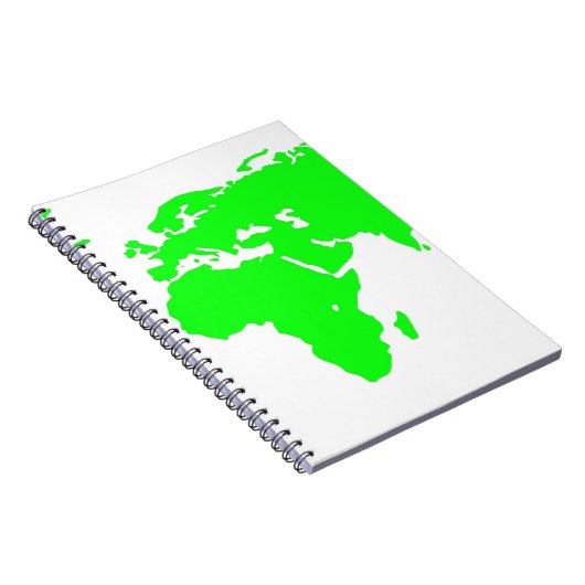 Carnet Carte du monde blanc vert (Côté Droit)