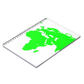 Carnet Carte du monde blanc vert (Côté gauche)