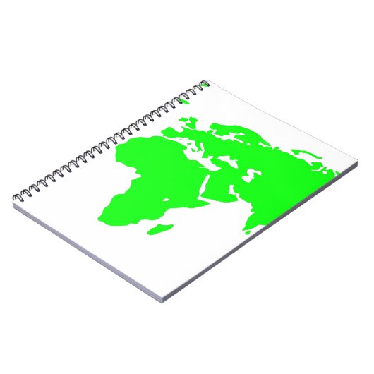 Carnet Carte du monde blanc vert (Côté gauche)