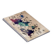 Carnet carte du monde d'océan (Côté Droit)