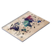 Carnet carte du monde d'océan (Côté gauche)