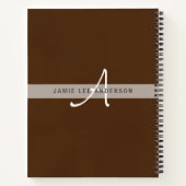 Carnet Carte du monde GEOGRAPHIE ENSEIGNANT Monogramme Jo (Dos)