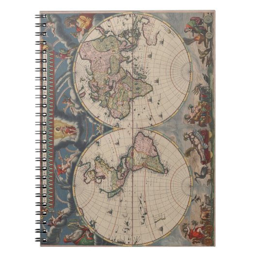 Carnet Carte du monde Globe Travel Antique (Devant)