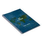 Carnet Carte du monde moderne bleu démuni (Côté Droit)