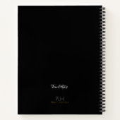 Carnet carte du monde notes de voyage noir (Dos)