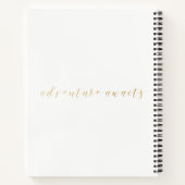 Carnet Carte du monde or notes de voyage personnalisées (Dos)