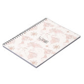 Carnet Carte du monde rose (Côté gauche)