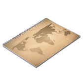 Carnet carte du monde vintage (Côté gauche)
