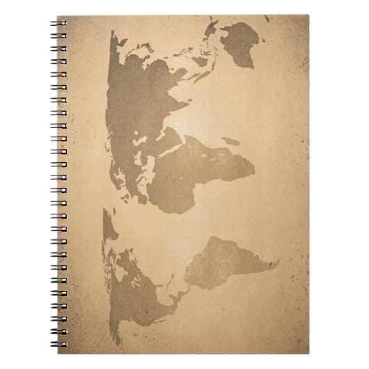 Carnet carte du monde vintage (Devant)