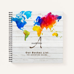 Carnet Carte du Monde Voyage Retraite Liste de Choses à F
