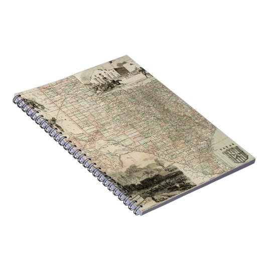 Carnet Carte du Texas aux frontières du comté (Côté Droit)