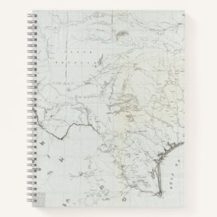 Carnet Carte du Texas et une partie du Nouveau-Mexique