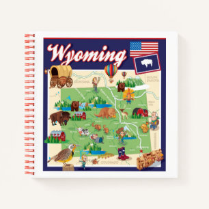 Carnet Carte du Wyoming
