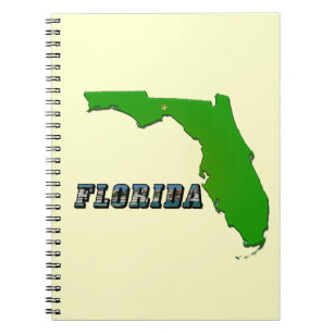 Carnet Carte et texte de l'État de Floride