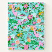 Carnet Carte Floride Preppy Palm Beach Motif Monogrammé (Dos)