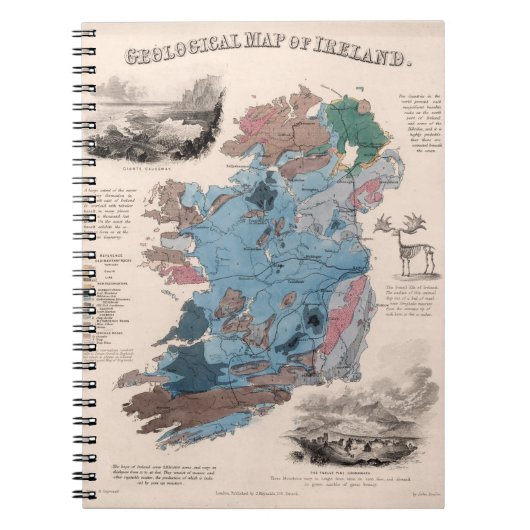 Carnet Carte géologique de l'Irlande (Devant)