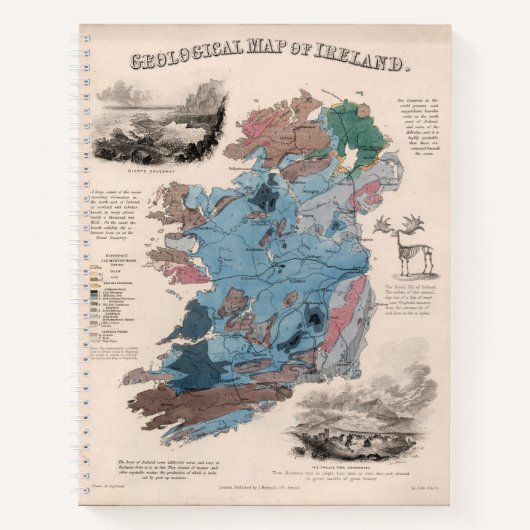 Carnet Carte géologique d'Irlande (Devant)