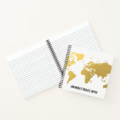 Carnet Carte Gold World notes de voyage personnalisées (Intérieur)