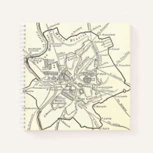 Carnet Carte historique de la ville de Rome