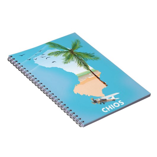 Carnet Carte illustrée de Chios Grèce. (Côté Droit)
