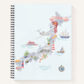 Carnet Carte illustrée du Japon (Devant)