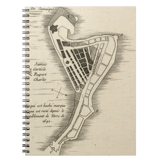 Carnet CARTE : La JAMAÏQUE, 1755 (Devant)